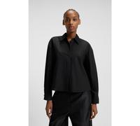 HUGO Chemisier Regular en popeline de coton - Style Elma, 50550548 Noir 36