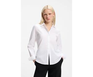 HUGO Chemisier Regular en popeline de coton - Style The Essential Shirt, 50552832 Blanc 34
