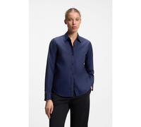 HUGO Chemisier Regular en popeline de coton - Style The Essential Shirt, 50552832 Bleu foncé 38