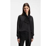 HUGO Chemisier Regular en satin avec imprimé effet dévoré - Style Elegant, 50569683 Noir 38