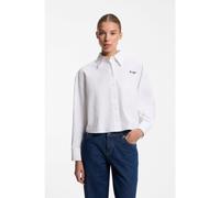 HUGO Chemisier Relaxed court en coton Oxford - Style Enigma_B, 50569867 Blanc 40