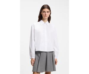 HUGO Chemisier Relaxed court en popeline de coton - Style Endeka, 50572062 Blanc 46