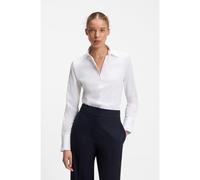 HUGO Chemisier Slim en twill de coton mélangé facile à repasser - Style The Fitted Shirt, 50554568 Blanc 36