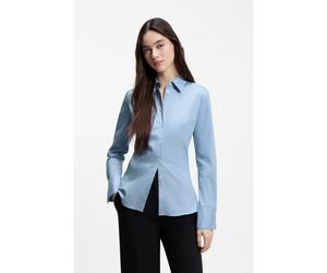 HUGO Chemisier Slim en twill de coton mélangé facile à repasser - Style The Fitted Shirt, 50554568 bleu clair 40