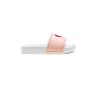 HUGO Claquettes enfant en similicuir avec logo imprimé en forme de cœur - Style G01158/44K37, G01158 Rose clair 35