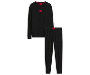 HUGO Coffret cadeau pyjama en coton stretch à logos - Style GALAXY_LONG SET, 50549188 Noir XL