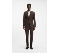 HUGO Costume deux pièces Slim en laine mélangée stretch - Style Henry-Getlin253X, 50567894 Marron 52