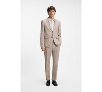 HUGO Costume deux pièces Slim Fit en coton et lin - Style Henry-Getlin253X, 50568122 Brun chiné 54
