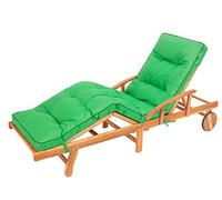 Hugo Coussin bain de soleil, coussin chaise longue, coussins pour chaises de jardin, chaise longue jardin, coussin chaise - 201x55 - Vert