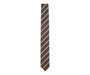 HUGO Cravate moderne en soie mélangée à motif rayé - Style Tie cm 6, 50572381 Marron à motif pcs.