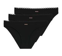 HUGO Lot de trois slips avec dentelle - Style TRIPLET MICRO BRIEF, 50566738 Noir XS