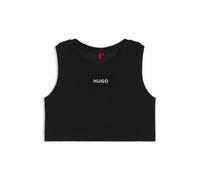 HUGO Débardeur court en coton mélangé avec logo - Style BONNIE TANK TOP, 50515341 Noir S