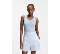 HUGO Débardeur en coton mélangé avec logo brodé revisité - Style Datamia, 50514489 bleu clair S