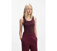 HUGO Débardeur en coton mélangé avec logo brodé revisité - Style Datamia, 50514489 Bordeaux S