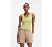 HUGO Débardeur en coton mélangé avec logo brodé revisité - Style Datamia, 50514489 Jaune clair S