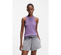 HUGO Débardeur en coton stretch avec étiquette logo bleue - Style Easy Tank_B, 50508857 Lilas M