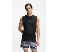 HUGO Débardeur en jersey de coton à logo imprimé - Style RAY BEACH_TANK_LOOSE, 50555581 Noir M