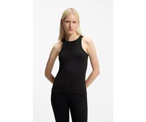 HUGO Débardeur Slim en coton stretch mélangé - Style The Plain Tank, 50515651 Noir M