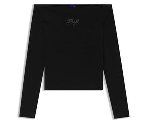 HUGO Dolder_b Haut en Jersey, Noir 001, XS Femmes