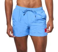 HUGO Dominica Patch Logo Quick Dry Swim Trunks Maillot de Bain, Grenade Bleu Ciel, XXL Homme