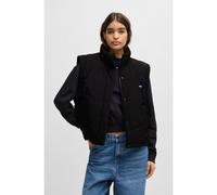 HUGO Doudoune déperlante sans manches avec étiquette logotée bleue - Style Falisa-1_B, 50510558 Noir XL