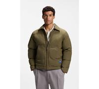 HUGO Doudoune en toile avec poches doublées pour plus de chaleur - Style Biren2641, 50567792 Olive S