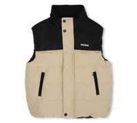 Hugo - Doudoune Sans Manches - Beige Noir - Garçon - 5 Ans