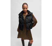 HUGO Doudoune sans manches déperlante avec chaîne jacquard emblématique - Style Fantasia-1, 50523208 Noir XS