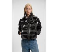 HUGO Doudoune très brillante avec badge logoté en silicone - Style Fiorella-1_B, 50546368 Noir L