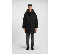 HUGO Duffle-coat matelassé en tissu noir intense déperlant - Style Mever2541, 50546225 Noir XL