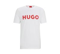 HUGO T-Shirt 'Dulivio' rouge / blanc, Taille XS