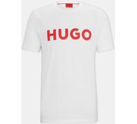HUGO T-shirt Regular en jersey de coton à logo imprimé - Style Dulivio, 50467556 Blanc M