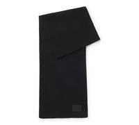 HUGO Écharpe en coton avec badge logoté - Style Zevon_B, 50551521 Noir pcs.