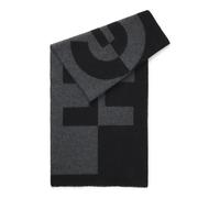 HUGO Écharpe en laine mélangée avec logos revisités - Style Martyn_40*180, 50524767 Noir pcs.