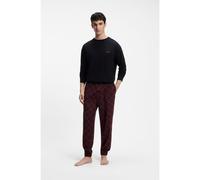 HUGO Ensemble pyjama en coton stretch avec détails logotés - Style ELION LONG SET, 50570947 Noir XL