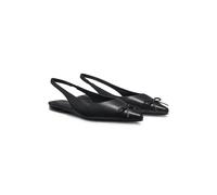 HUGO Escarpins à talon ouvert en cuir nappa avec nœud décoratif - Style Seleny_Sling05_na, 50563632 Noir 40