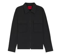 HUGO Chemise Oversize en seersucker de coton stretch - Style Eselio, 50561092 Noir M