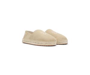 HUGO Espadrilles en cuir suédé avec logo revisité - Style Sannes_slon_sd, 50563325 Beige clair 44