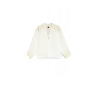 Hugo, Femme, Blouses et Chemises, Beige, Taille: 44 FR Dobby Cotton Voile Blouse