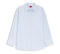 Hugo, Femme, Blouses et Chemises, Bleu, Taille: 34 FR Eustyna Oversized Blouse