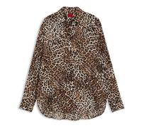 Hugo, Femme, Blouses et Chemises, Brun, Taille: 38 FR The Boyfriend Shirt