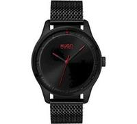 HUGO Montre Analogique à Quartz pour Homme Collection #Move avec Bracelet Milanais en Acier Inoxydable Noir - 1530044