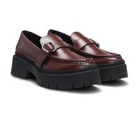 Hugo Femme Kris Newloafer Brom Mocassins, Marron foncé, 38 EU