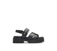HUGO Femme Kris_Sandal_BKNA, Black, 36 EU
