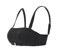Hugo, Femme, Maillots de bain, Noir, Taille: 38 FR Plissé Bandeau Bikini Top with Double B Monogram
