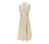 BOSS Robe portefeuille en coton stretch avec ceinture ajustable - Style Dimosa2, 50557446 Naturel 36