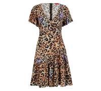 Hugo, Femme, Robes, Multicolore, Taille: 36 FR Robe Portefeuille Léo avec Détails Volants