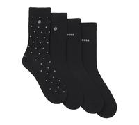 Hugo, Femme, Sous-vêtements, Noir, Taille: ONE Size Regular-Height Logo Detail Socks 4-Pack