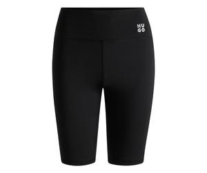 Hugo, Femme, Sport, Noir, Taille: 38 FR Bikershorts avec logo Stack pour un style polyvalent