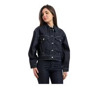 BOSS Veste camionneur Regular en denim Rinse Washed - Style C_BOMBER TRUCKER 1.0, 50552464 Bleu foncé L